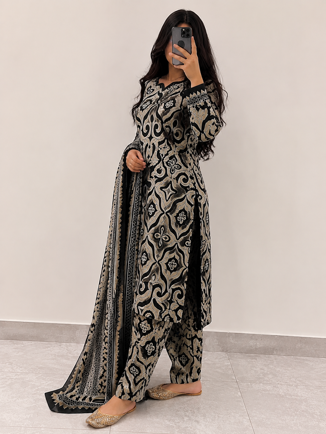 Sia 3 piece printed suit
