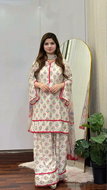 Blush Bloom 3-piece printed suit