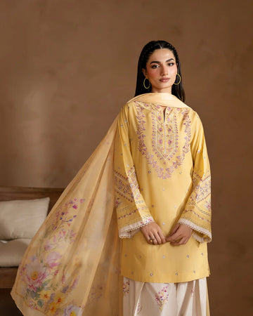 HAJRA EMBROIDED 3PCS FARSHI