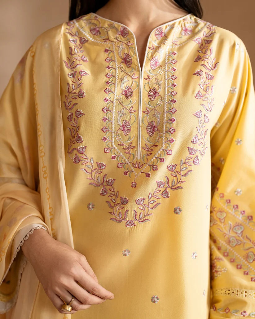 HAJRA EMBROIDED 3PCS FARSHI