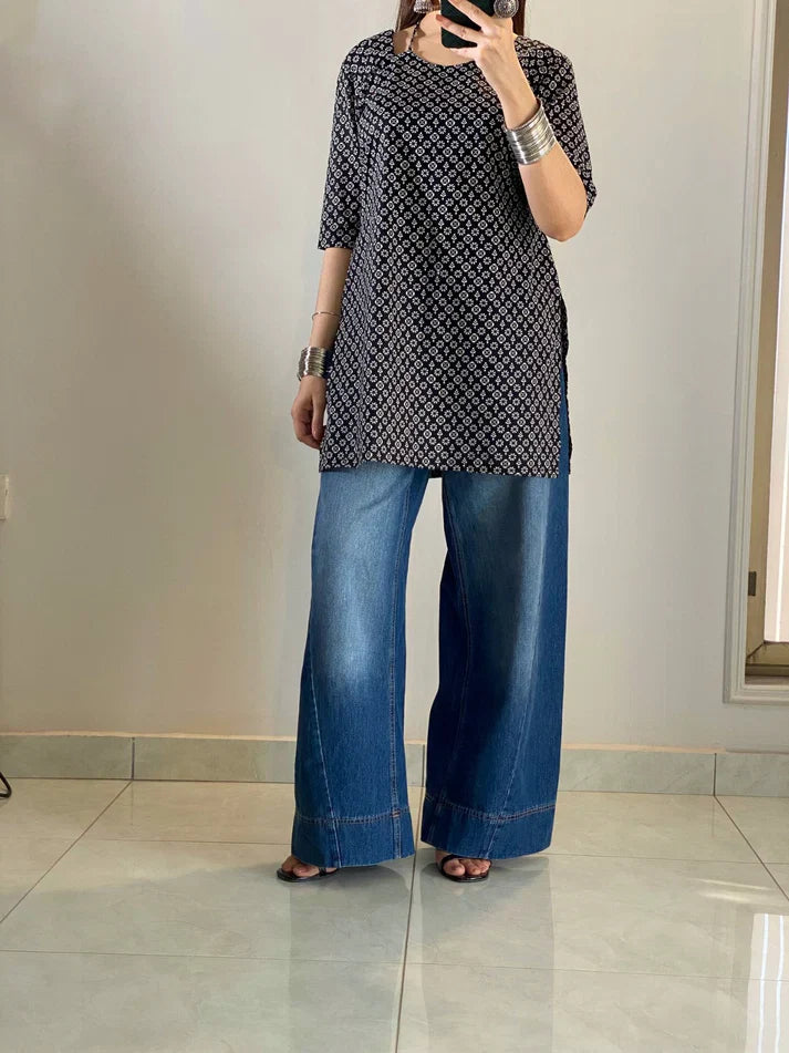 Fatti - 2 Piece Printed Stitched Dress